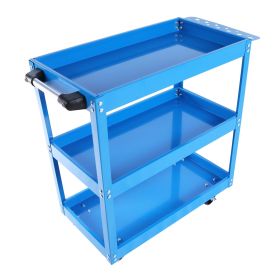 Tool Cart On Wheels, 3 Tier Rolling Mechanic Tool Cart, Heavy Duty Steel Utility Cart W Lockable Whe