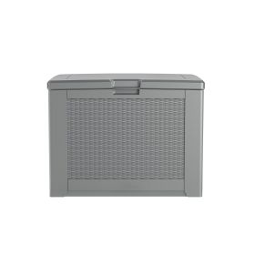 74 Gallon Resin Deck Box; Gray; Medium