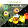 6 Pcs Solar Garden Tulip Flower Light Outdoor Solar Pathway light IP54 Water-resistant Landscape Lights