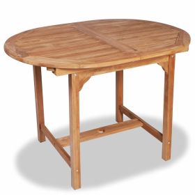 Extending Patio Table (43.3"-63")x31.5"x29.5" Solid Teak Wood