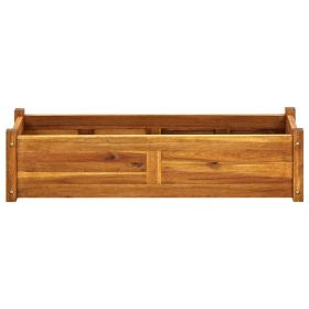 Garden Raised Bed Acacia Wood 39.4"x11.8"x9.8"