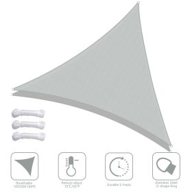 25' x 25' x 25' Triangle Sun Shade Sail/ Cload Gray