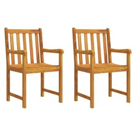 Patio Chairs 2 pcs Solid Acacia Wood