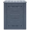Garden Composter Gray 23.6"x23.6"x28.7" 68.7 gal
