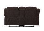 ACME Madden Loveseat w/Console (Motion), Brown Chenille 55446