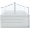 Garden Raised Bed with Greenhouse 39.4"x39.4"x33.5" Silver