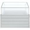 Garden Raised Bed with Greenhouse 39.4"x39.4"x33.5" Silver