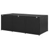 Patio Storage Box Poly Rattan 70.9"x35.4"x27.6" Black