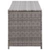 Patio Storage Box Gray 47.2"x19.7"x23.6" Poly Rattan