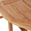 Extending Patio Table (43.3"-63")x31.5"x29.5" Solid Teak Wood