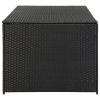 Patio Storage Box Poly Rattan 70.9"x35.4"x27.6" Black