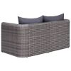 Patio Corner Sofas 2 pcs Gray Poly Rattan