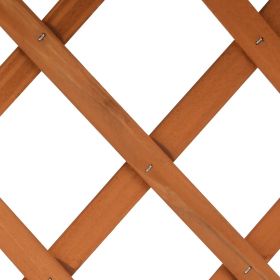 vidaXL Garden Trellis Planter Orange 45x30x74 cm Solid Firwood (Option: as picture)