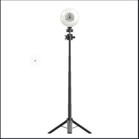 SANSI Portable Rechargeable Fill Light, 8.6W Selfie & Video Light With 9 Color Temperatures & 5 Brightness Levels For Phone, Camera, Laptop, Makeup, V (Option: HeightAdjusted StandBlack)