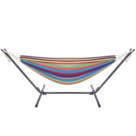 Free shipping  Hammock & Steel Frame Stand Swing Chair Home/Outdoor Backyard Garden Camp Sleep YJ (Type: picture)