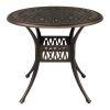 Backyard Patio Round Dining Bistro Table With Umbrella Hole