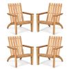 Outdoor Durable Patio Acacia Wood Adirondack Lounge Armchair