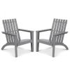 Outdoor Durable Patio Acacia Wood Adirondack Lounge Armchair