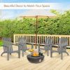 Outdoor Durable Patio Acacia Wood Adirondack Lounge Armchair